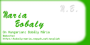 maria bobaly business card