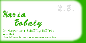 maria bobaly business card